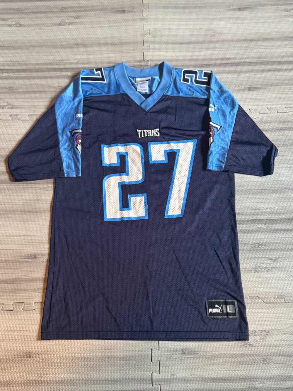 Vintage NFL Football Puma Tennessee Titans Eddie George #27 Jersey